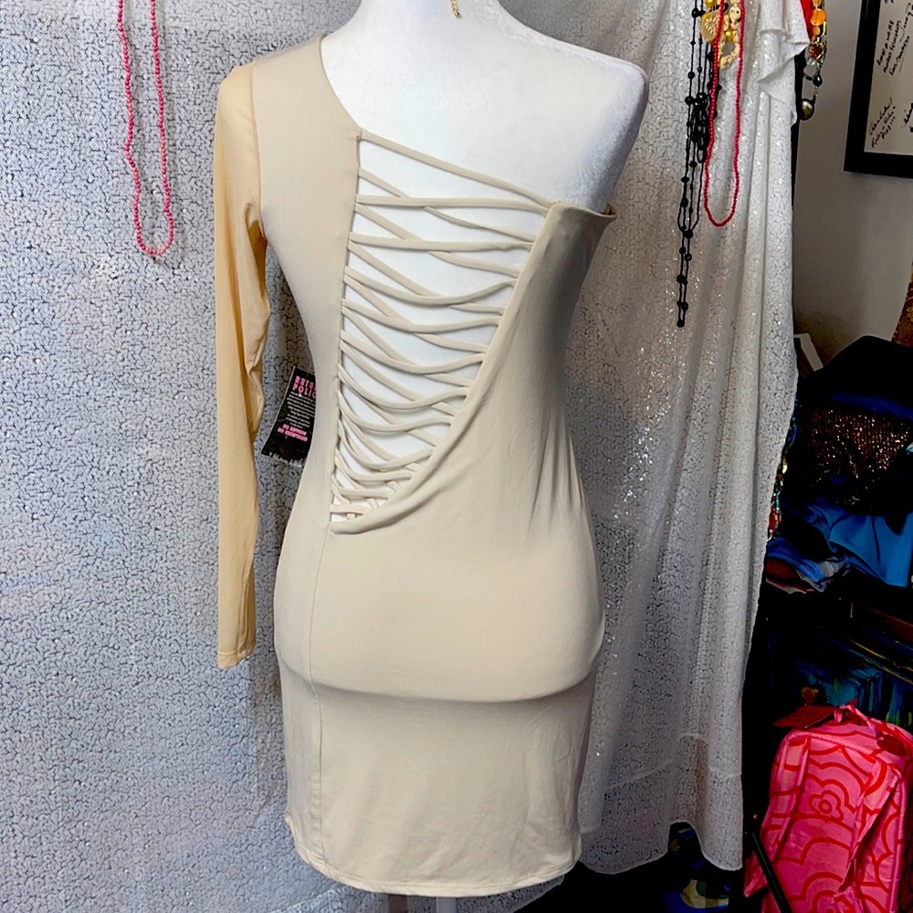 Sexy chocolate mini dress size L